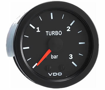 vdo Vision Black 30 HG-25 PSI Turbo Gauge